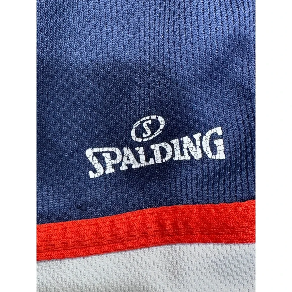 Spalding Mens Size M Basketball Shorts Mesh Athletic Blue Orange White Gym 9